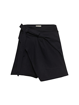 Isabel Marant: Berenice棉质迷你短裙 - 黑色 - women_0 | Luisa Via Roma