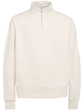 The Core: Half-zip cotton sweatshirt - Beige - men_0 | Luisa Via Roma