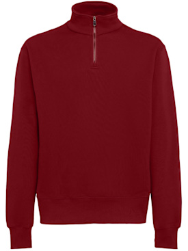 The Core: Half-zip cotton sweatshirt - Red - men_0 | Luisa Via Roma