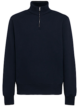 The Core: Half-zip cotton sweatshirt - Blue - men_0 | Luisa Via Roma