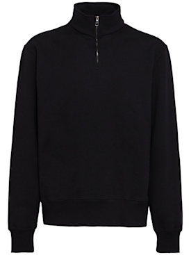 The Core: Half-zip cotton sweatshirt - Black - men_0 | Luisa Via Roma
