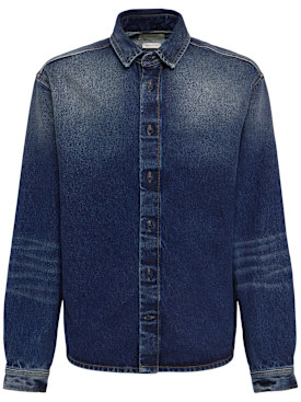 The Core: Denim shirt - Medium Blue Wash - men_0 | Luisa Via Roma