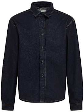 The Core: Denim shirt - Blue Raw - men_0 | Luisa Via Roma