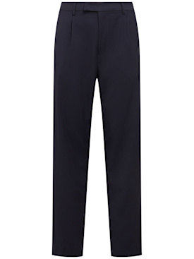 The Core: Pantalon chino en sergé de laine - Bleu - men_0 | Luisa Via Roma