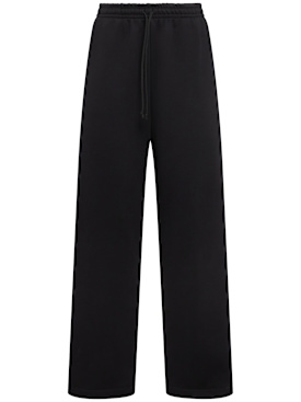 Annagreta: Pantaloni Eva in felpa di cotone - Nero - women_0 | Luisa Via Roma