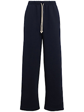 Annagreta: Pantaloni Eva in felpa di cotone - Blu - women_0 | Luisa Via Roma