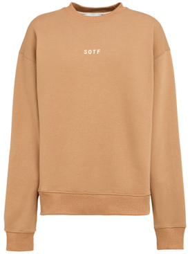 SOTF: Sudadera con cuello redondo - Beige - women_0 | Luisa Via Roma