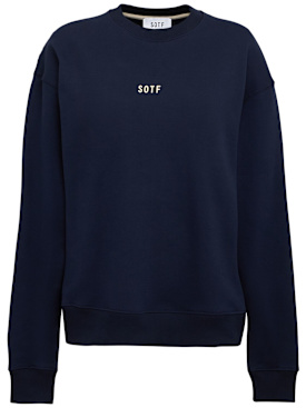 SOTF: スタンダードクルーネックスウェットシャツ - ブルー - women_0 | Luisa Via Roma
