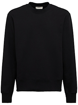 The Core: Sweat-shirt en coton à col rond - Noir - men_0 | Luisa Via Roma