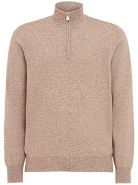 Brunello Cucinelli: Sweater aus Kaschmir mit Rollkragen - Nocciola - men_0 | Luisa Via Roma