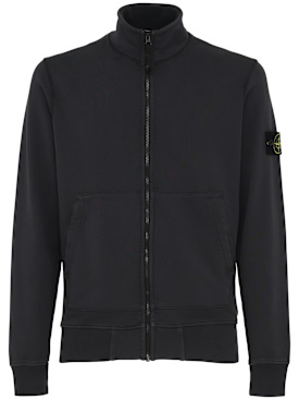 Cotton zip-up cardigan - Stone Island - Men  | Luisaviaroma