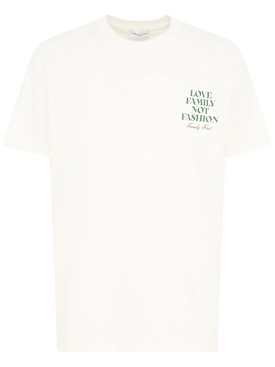 Family First: Logo cotton t-shirt - ホワイト - men_0 | Luisa Via Roma