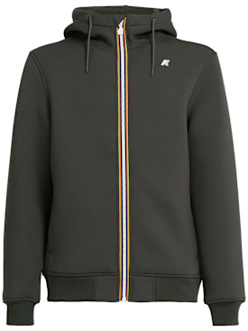 K-Way: Rainer fleece spacer jacket - Green Blackish - men_0 | Luisa Via Roma