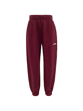 Kiddin: Pantaloni in felpa di cotone - Bordeaux - kids-girls_0 | Luisa Via Roma