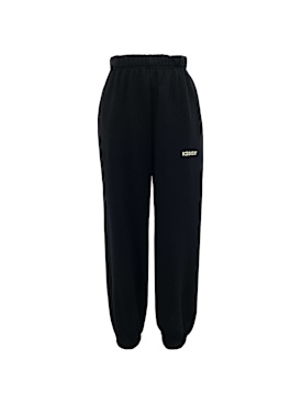 Kiddin: Pantaloni in felpa di cotone - Nero - kids-girls_0 | Luisa Via Roma