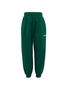 Kiddin: Pantaloni in felpa di cotone - Verde - kids-girls_0 | Luisa Via Roma