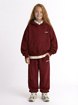 Kiddin: Cotton sweatshirt - Bordeaux - kids-boys_0 | Luisa Via Roma