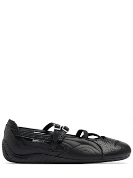 PUMA: Speedcat Ballet croc embossed sneakers - Puma Black - women_0 | Luisa Via Roma