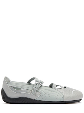 PUMA: Speedcat Ballet croc embossed sneakers - 灰色 - women_0 | Luisa Via Roma