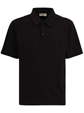 The Core: Cotton polo - 黑色 - men_0 | Luisa Via Roma