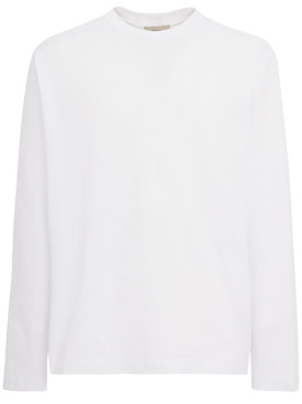 The Core: Long-sleeve cotton jersey t-shirt - White - men_0 | Luisa Via Roma