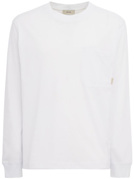 The Core: Long-sleeve t-shirt w/ pocket - ホワイト - men_0 | Luisa Via Roma