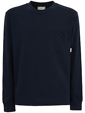 The Core: Long-sleeve t-shirt w/ pocket - ネイビー - men_0 | Luisa Via Roma