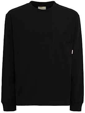 The Core: Long-sleeve t-shirt w/ pocket - 黑色 - men_0 | Luisa Via Roma