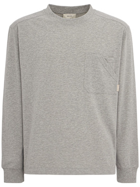 The Core: Long-sleeve t-shirt w/ pocket - ヘザーグレー - men_0 | Luisa Via Roma