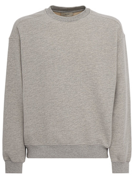 The Core: Crewneck sweatshirt - 麻灰色 - men_0 | Luisa Via Roma