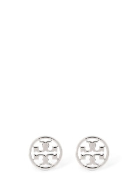 Tory Burch: 0.08cm Miller stud earrings - Silver - women_0 | Luisa Via Roma