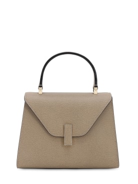 Valextra: Mini Iside grained leather bag - Oyster - women_0 | Luisa Via Roma