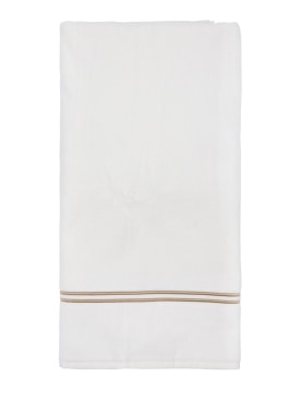 Frette: Hotel classic bath towel - White/Khaki - ecraft_0 | Luisa Via Roma