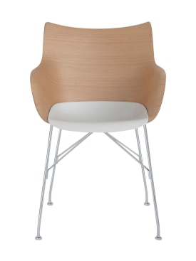 Kartell: Q/Wood armchair - Beige - ecraft_0 | Luisa Via Roma