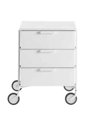 Kartell: Mobil Matt cabinet w/ wheels - White - ecraft_0 | Luisa Via Roma