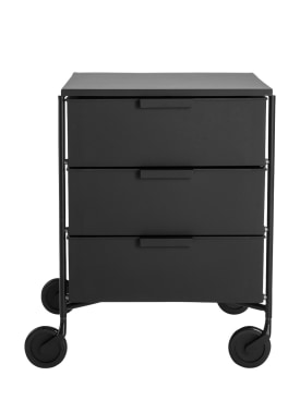 Kartell: Mobil Matt cabinet w/ wheels - Black - ecraft_0 | Luisa Via Roma