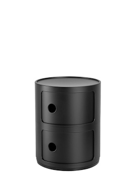 Kartell: Componibili matte container - Black - ecraft_0 | Luisa Via Roma