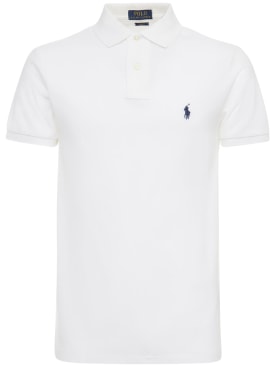 Polo Ralph Lauren: Camiseta polo slim fit de algodón piqué - Blanco - men_0 | Luisa Via Roma