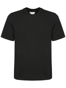 Bottega Veneta: Light cotton jersey t-shirt - Black - men_0 | Luisa Via Roma