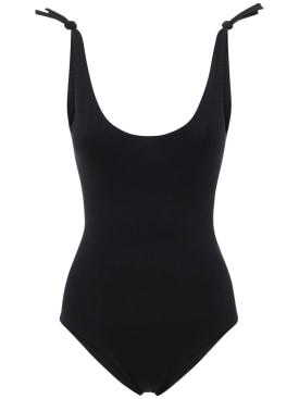 Isole & Vulcani: Seamless jersey one piece swimsuit - Black - women_0 | Luisa Via Roma