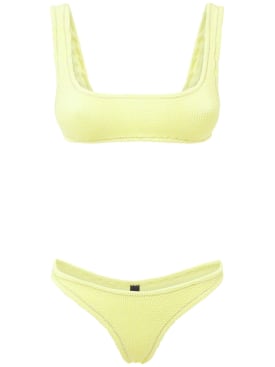 Reina Olga: Ginny scrunch bikini set - Yellow - women_0 | Luisa Via Roma