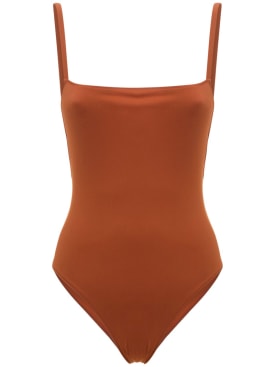 Lido: Tre geometrical one piece swimsuit - Terracotta - women_0 | Luisa Via Roma