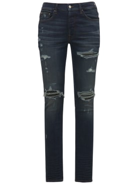 Amiri: 15cm tapered MX1 cotton denim jeans - Deep Indigo - men_0 | Luisa Via Roma