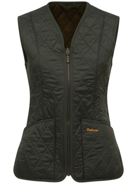 BARBOUR: Lady Betty quilted vest - Olive Green - women_0 | Luisa Via Roma