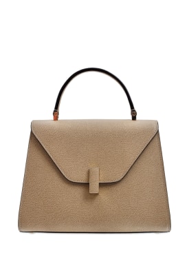 Valextra: Medium Iside soft grained leather bag - Oyster - women_0 | Luisa Via Roma