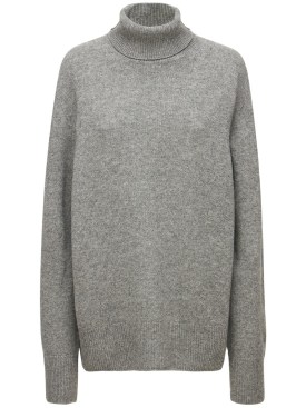 The Row: Stepny wool & cashmere knit sweater - Grey - women_0 | Luisa Via Roma