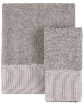 Armani/Casa: Petty set of 2 cotton towels - Perla - ecraft_0 | Luisa Via Roma