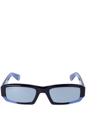 Jacquemus: Les lunettes Altu sunglasses - Navy/Smoke - women_0 | Luisa Via Roma