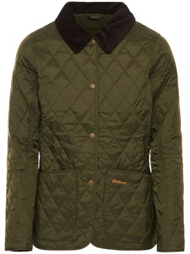 BARBOUR: Annandale quilted jacket - Olive Green - women_0 | Luisa Via Roma