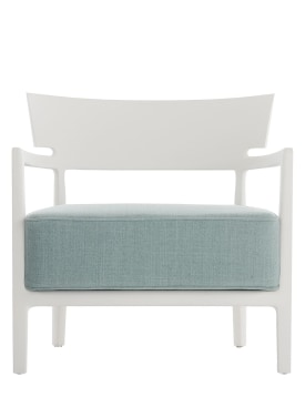 Kartell: Cara outdoor matte chair - White-green - ecraft_0 | Luisa Via Roma